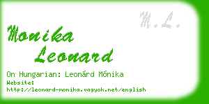 monika leonard business card